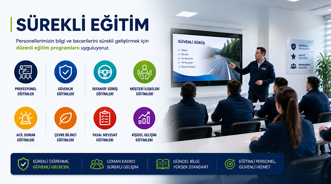 istanbul personel taşımacılığı firması sürekli eğitim